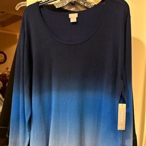 CHico's Womens Sweater w/Tags Blue Horizon Pull Over Size 4
